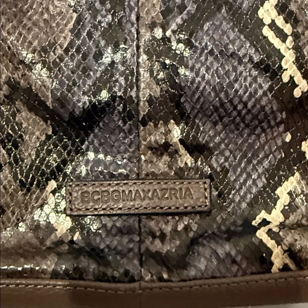 BCBG MAXAZRIA Snakeskin Clutch/Purse with Tassel